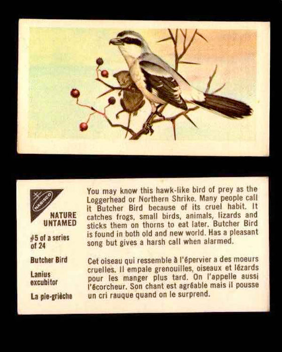 Nature Untamed Nabisco Vintage Trading Cards You Pick Singles #1-24 #5 Butcher Bird  - TvMovieCards.com