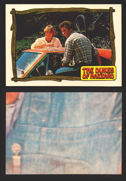 1983 Dukes of Hazzard Vintage Trading Cards You Pick Singles #1-#44 Donruss 5B   Bo and Luke with the General Lee  - TvMovieCards.com