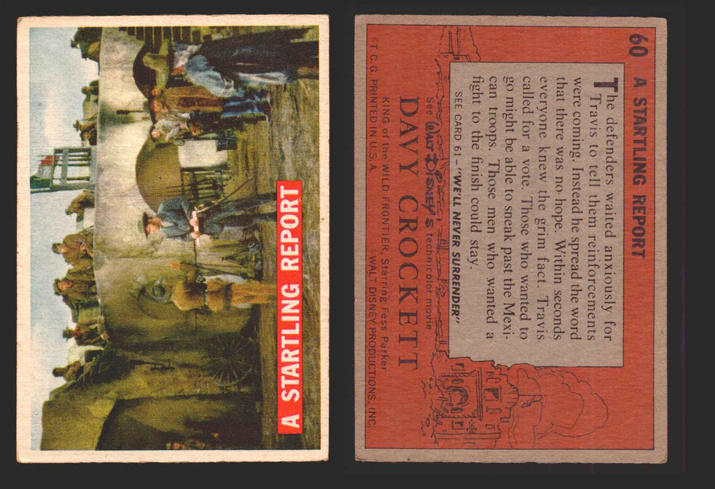 Davy Crockett Series 1 1956 Walt Disney Topps Vintage Trading Cards You Pick Sin 60   A Startling Report  - TvMovieCards.com