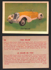 1959 Parkhurst Old Time Cars Vintage Trading Card You Pick Singles #1-64 V339-16 60	1930 Miller  - TvMovieCards.com