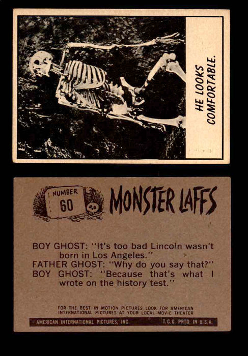 Monster Laffs 1966 Topps Vintage Trading Card You Pick Singles #1-66 #60  - TvMovieCards.com