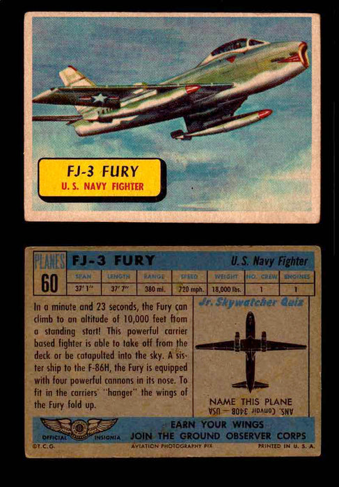 1957 Planes Series I Topps Vintage Card You Pick Singles #1-60 #60  - TvMovieCards.com