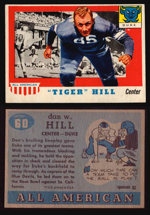 1955 Topps All American Football Trading Card You Pick Singles #1-#100 VG/EX #	60	Dan Hill  - TvMovieCards.com