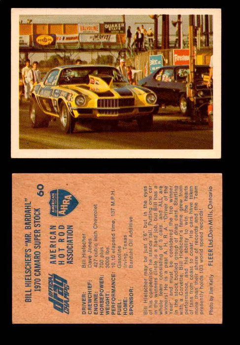 AHRA Official Drag Champs 1971 Fleer Canada Trading Cards You Pick Singles #1-63 60   Bill Hielshcer's "Mr. Bardahl"                   1970 Camaro Super Stock  - TvMovieCards.com
