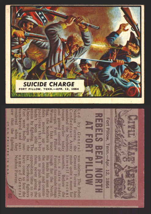 1962 Civil War News Topps TCG Trading Card You Pick Single Cards #1 - 88 60   Suicide Charge  - TvMovieCards.com