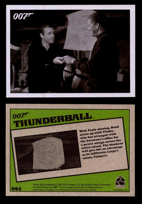 James Bond Archives 2014 Thunderball Throwback You Pick Single Card #1-99 #61  - TvMovieCards.com