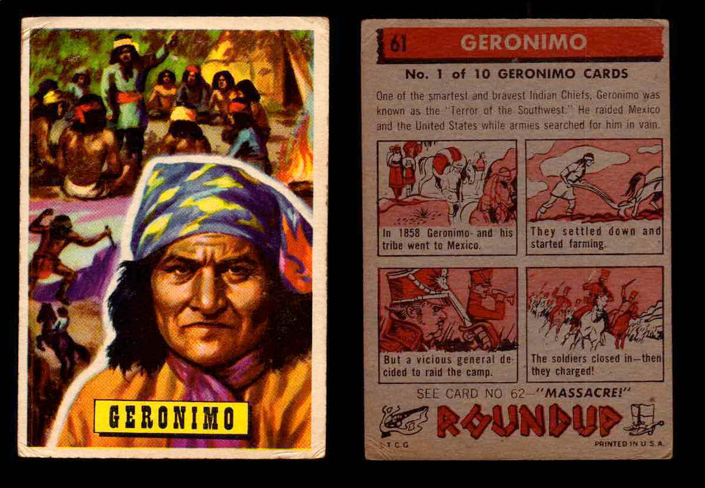 1956 Western Roundup Topps Vintage Trading Cards You Pick Singles #1-80 #61  - TvMovieCards.com