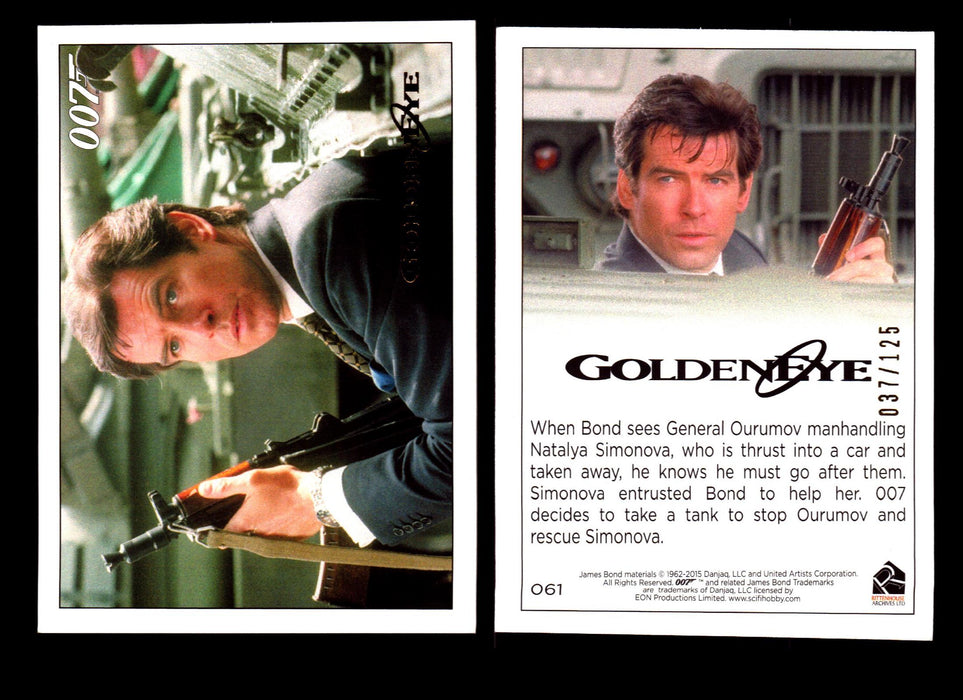 James Bond Archives 2015 Goldeneye Gold Parallel Card You Pick Single #1-#102 #61  - TvMovieCards.com