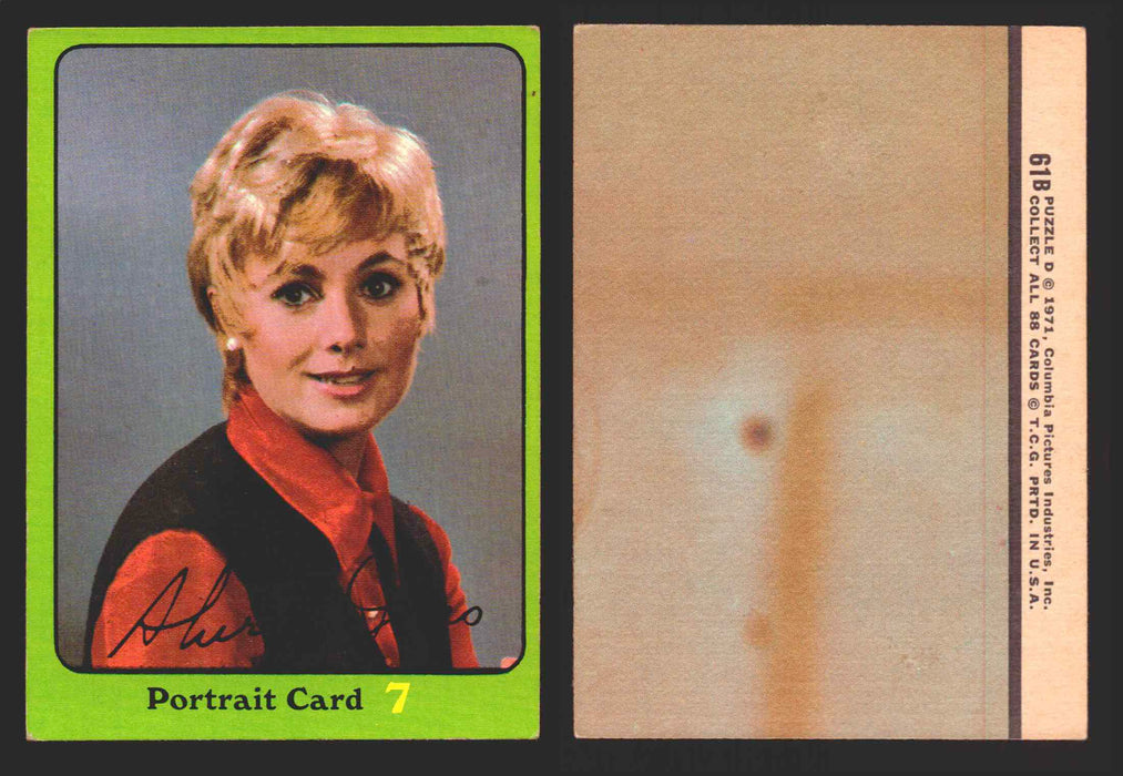 1971 The Partridge Family Series 3 Green You Pick Single Cards #1-88B Topps USA #	61B   Portrait Card  7: Shirley Jones  - TvMovieCards.com
