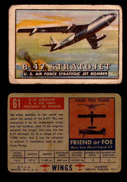 1952 Wings Topps TCG Vintage Trading Cards You Pick Singles #1-100 #61  - TvMovieCards.com