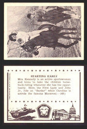 1963 John F. Kennedy JFK Rosan Trading Card You Pick Singles #1-66 61   Starting Early  - TvMovieCards.com