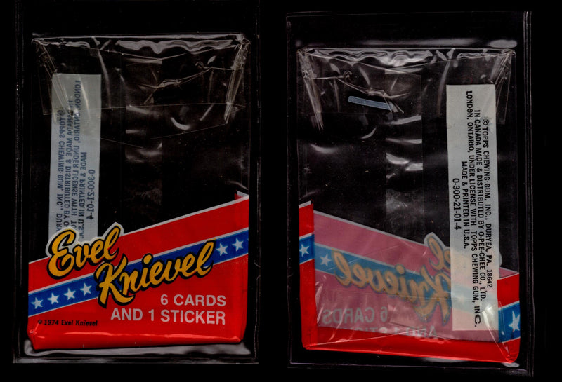 Evel Knievel Topps 1974 Vintage Trading Cards You Pick Singles #1-60 Cello Empty Wrapper  - TvMovieCards.com