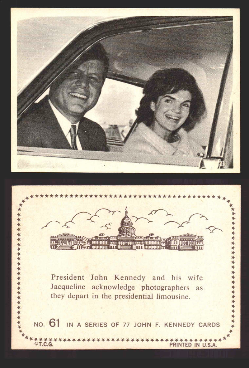 1964 The Story of John F. Kennedy JFK Topps Trading Card You Pick Singles #1-77 #61  - TvMovieCards.com