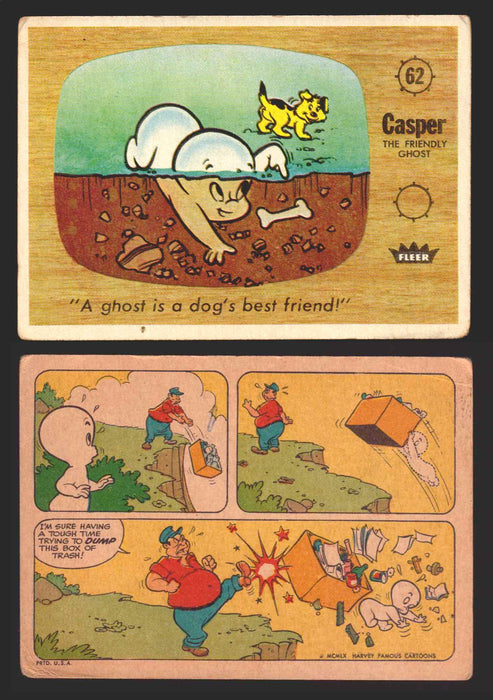 1960 Casper The Ghost Fleer Vintage Trading Card You Pick Singles #1-#66 62   "A ghost is a dog's best friend!"  - TvMovieCards.com
