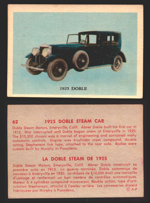 1959 Parkhurst Old Time Cars Vintage Trading Card You Pick Singles #1-64 V339-16 62	1925 Doble  - TvMovieCards.com