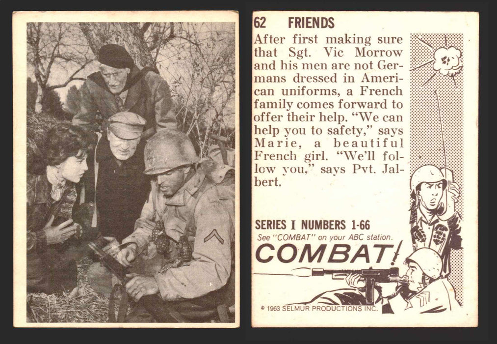 1963 Combat Series I Donruss Selmur Vintage Card You Pick Singles #1-66 62   Friends  - TvMovieCards.com