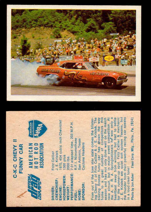 AHRA Official Drag Champs 1971 Fleer Vintage Trading Cards You Pick Singles 62   C-K-C Chevy II                                   Funny Car  - TvMovieCards.com