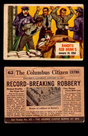 1954 Scoop Newspaper Series 1 Topps Vintage Trading Cards You Pick Singles #1-78 62   Bandits Rob Brink's  - TvMovieCards.com