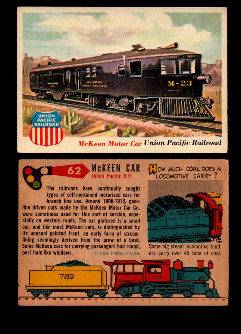 Rails And Sails 1955 Topps Vintage Card You Pick Singles #1-190 #62 McKeen Car  - TvMovieCards.com