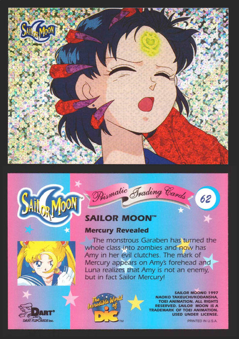 1997 Sailor Moon Prismatic You Pick Trading Card Singles #1-#72 Cracked 62   Mercury Revealed  - TvMovieCards.com