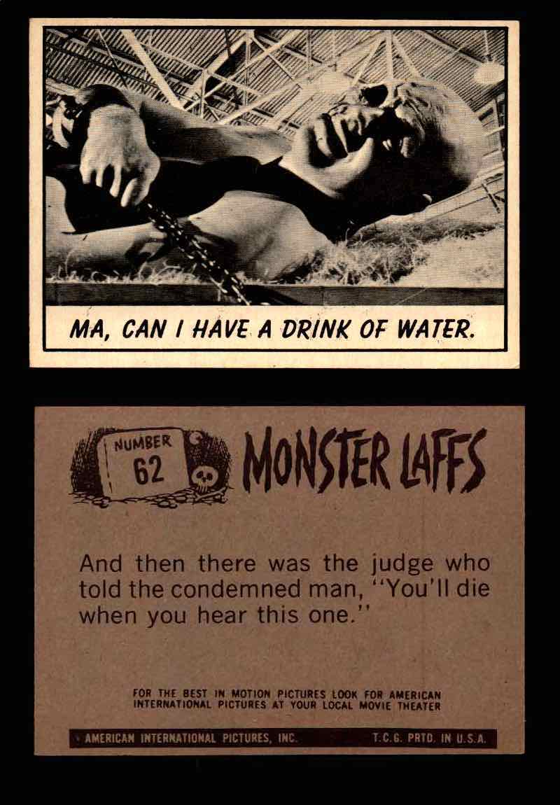 Monster Laffs 1966 Topps Vintage Trading Card You Pick Singles #1-66 #62  - TvMovieCards.com