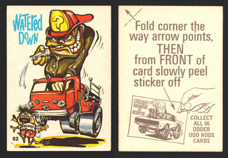 1970 Odder Odd Rods Donruss Vintage Trading Cards #1-66 You Pick Singles 62   Watered Down  - TvMovieCards.com