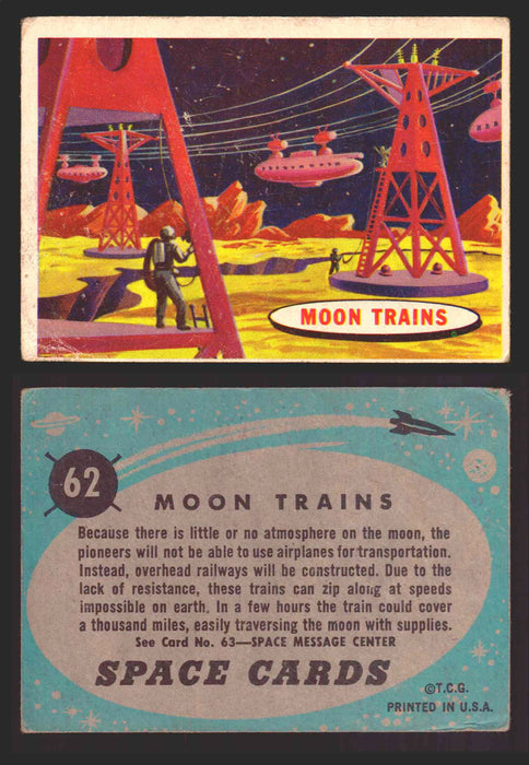 1957 Space Cards Topps Vintage Trading Cards #1-88 You Pick Singles 62   Moon Trains  - TvMovieCards.com