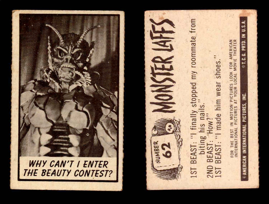 1966 Monster Laffs Midgee Vintage Trading Card You Pick Singles #1-108 Horror #62  - TvMovieCards.com