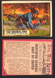 Civil War News Vintage Trading Cards A&BC Gum You Pick Singles #1-88 1965 62   The General Dies  - TvMovieCards.com