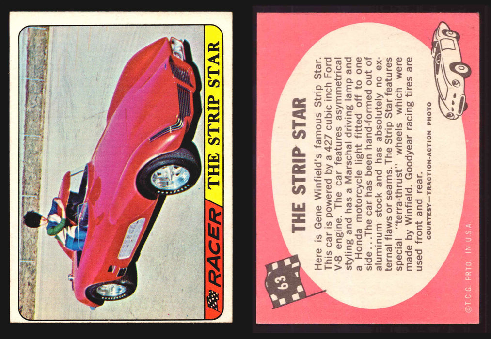 Hot Rods Topps 1968 George Barris Vintage Trading Cards #1-66 You Pick Singles #63 The Strip Star  - TvMovieCards.com