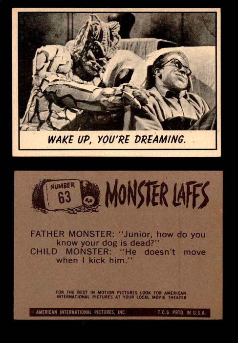 Monster Laffs 1966 Topps Vintage Trading Card You Pick Singles #1-66 #63  - TvMovieCards.com