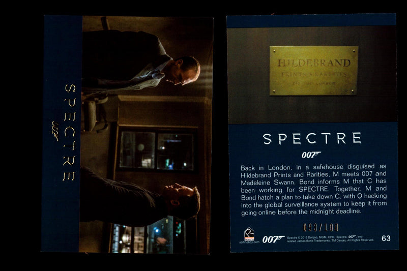 James Bond Archives 2016 Spectre Gold Parallel Card You Pick Singles #1-#76 #63  - TvMovieCards.com