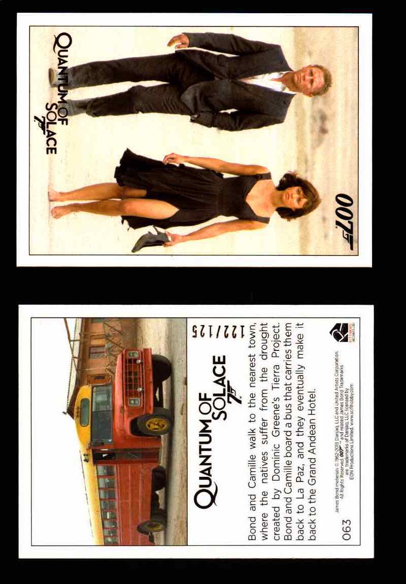 James Bond Archives Quantum of Solace Gold Parallel You Pick Single Cards #1-90 #63  - TvMovieCards.com