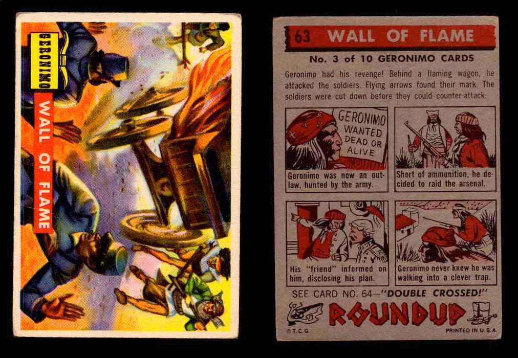 1956 Western Roundup Topps Vintage Trading Cards You Pick Singles #1-80 #63  - TvMovieCards.com