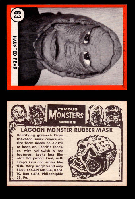 Famous Monsters 1963 Vintage Trading Cards You Pick Singles #1-64 #63  - TvMovieCards.com