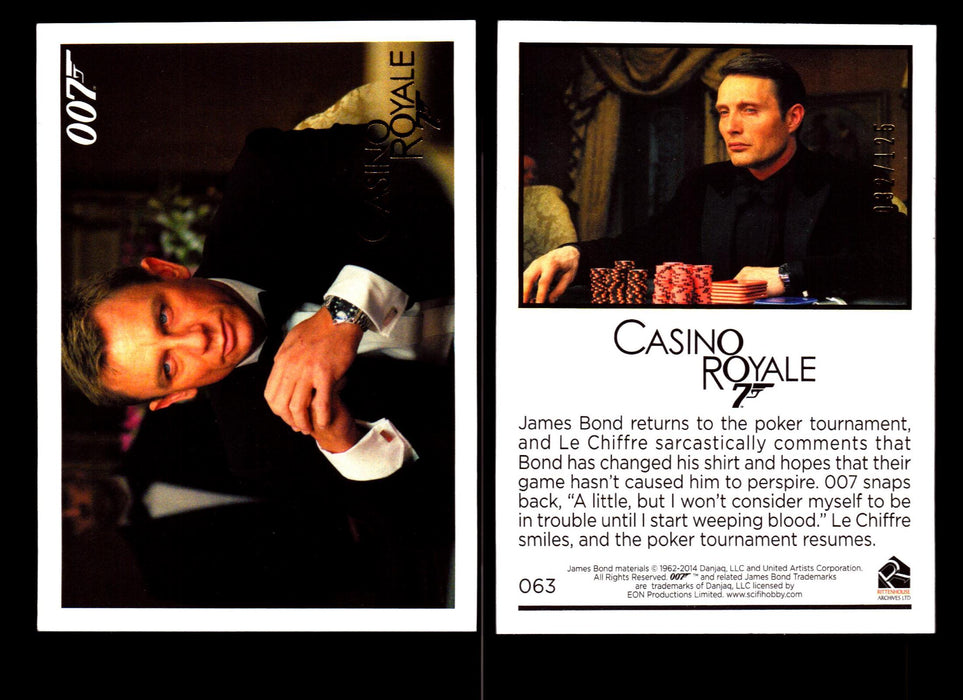 James Bond Archives 2014 Casino Royal Gold Parallel Card You Pick Number #63  - TvMovieCards.com