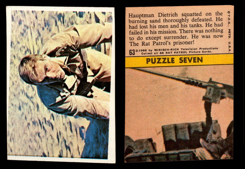 Rat Patrol 1966 Topps Vintage Card You Pick Singles #1-66 #63  - TvMovieCards.com