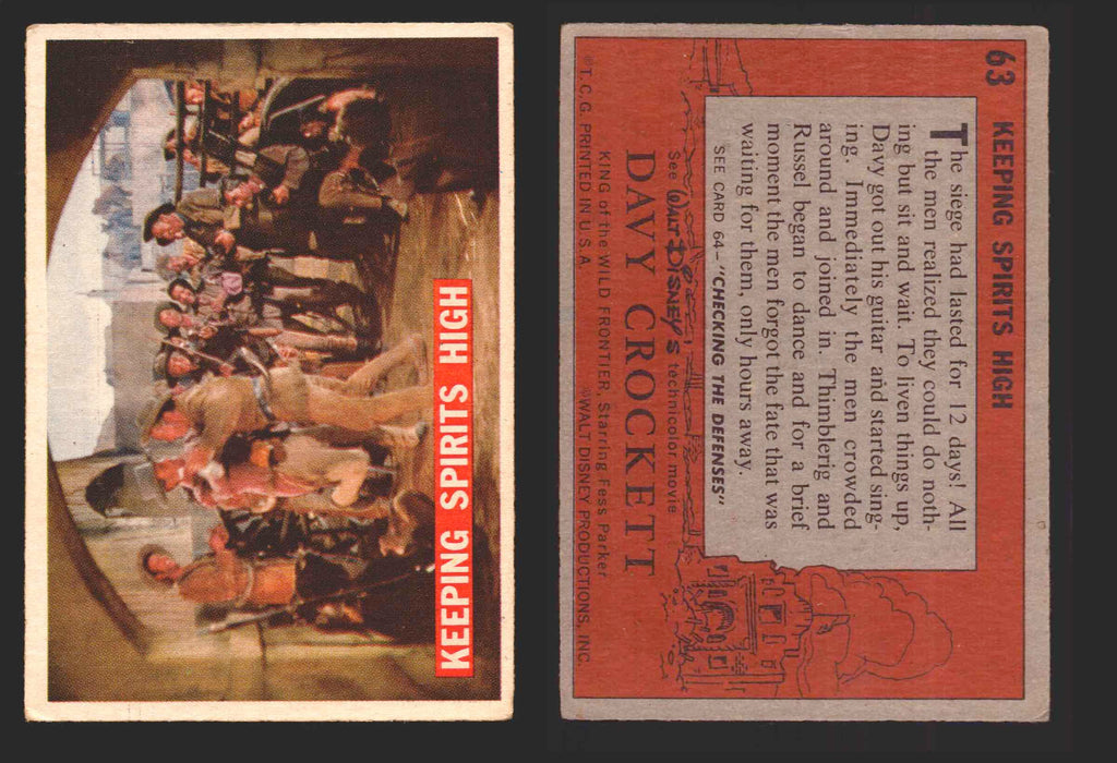 Davy Crockett Series 1 1956 Walt Disney Topps Vintage Trading Cards You Pick Sin 63   Keeping Spirits High  - TvMovieCards.com