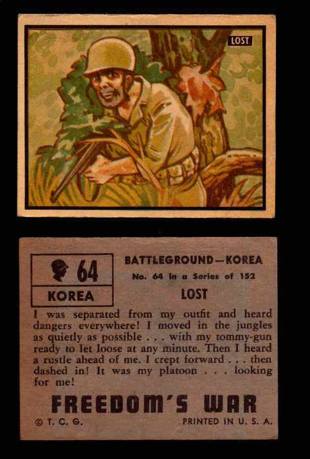 1950 Freedom's War Korea Topps Vintage Trading Cards You Pick Singles #1-100 #64  - TvMovieCards.com