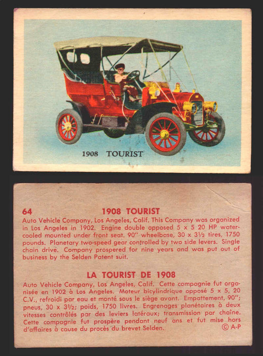 1959 Parkhurst Old Time Cars Vintage Trading Card You Pick Singles #1-64 V339-16 64	1908 Tourist  - TvMovieCards.com