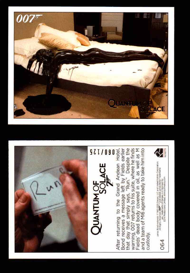 James Bond Archives Quantum of Solace Gold Parallel You Pick Single Cards #1-90 #64  - TvMovieCards.com