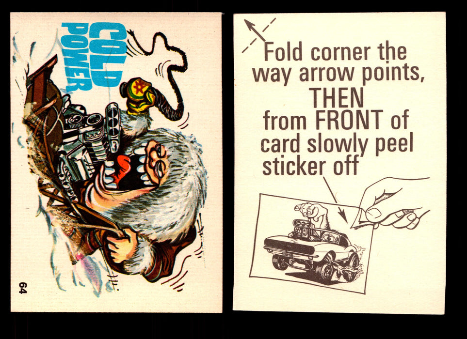 Fabulous Odd Rods Vintage Sticker Cards 1973 #1-#66 You Pick Singles #64   Cold Power  - TvMovieCards.com