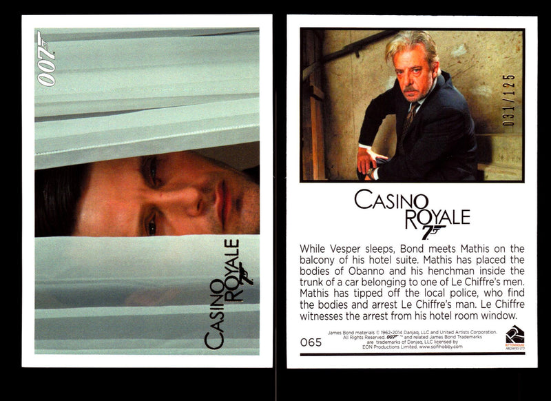 James Bond Archives 2014 Casino Royal Gold Parallel Card You Pick Number #65  - TvMovieCards.com