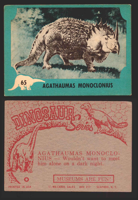 1961 Dinosaur Series Vintage Trading Card You Pick Singles #1-80 Nu Card 65	Agathaumas Monoclonius  - TvMovieCards.com