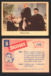 1959 Three 3 Stooges Fleer Vintage Trading Cards You Pick Singles #1-96 #65  - TvMovieCards.com