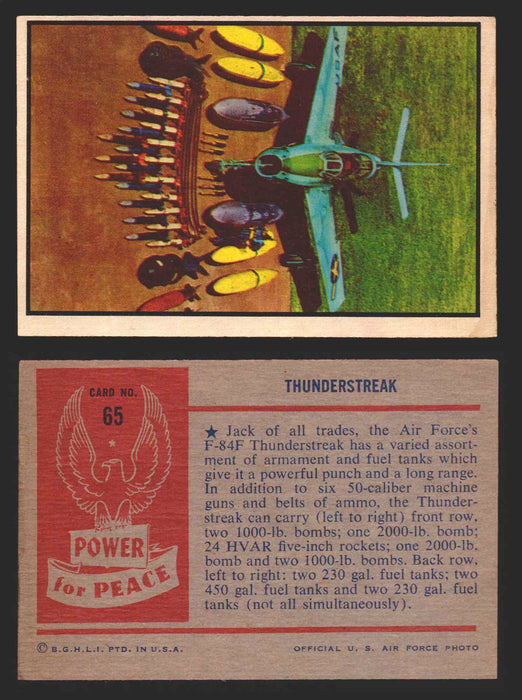 1954 Power For Peace Vintage Trading Cards You Pick Singles #1-96 65   Thunderstreak  - TvMovieCards.com