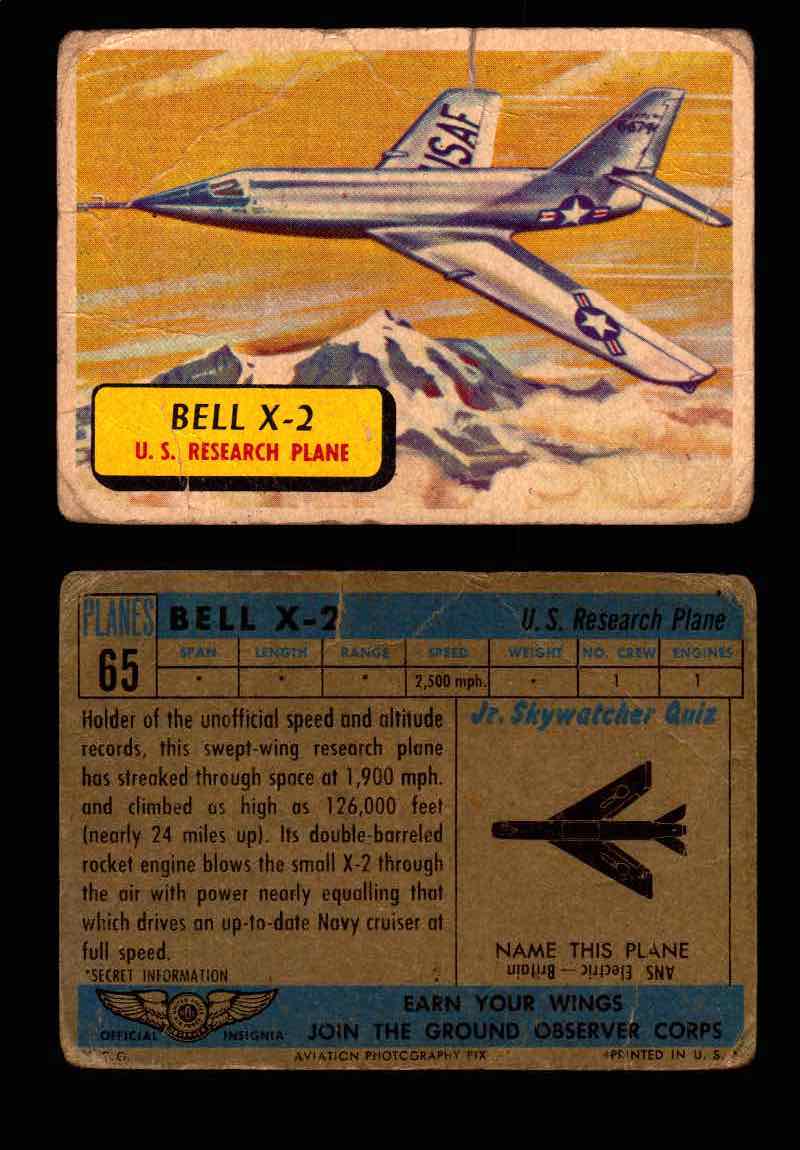1957 Planes Series II Topps Vintage Card You Pick Singles #61-120 #65  - TvMovieCards.com