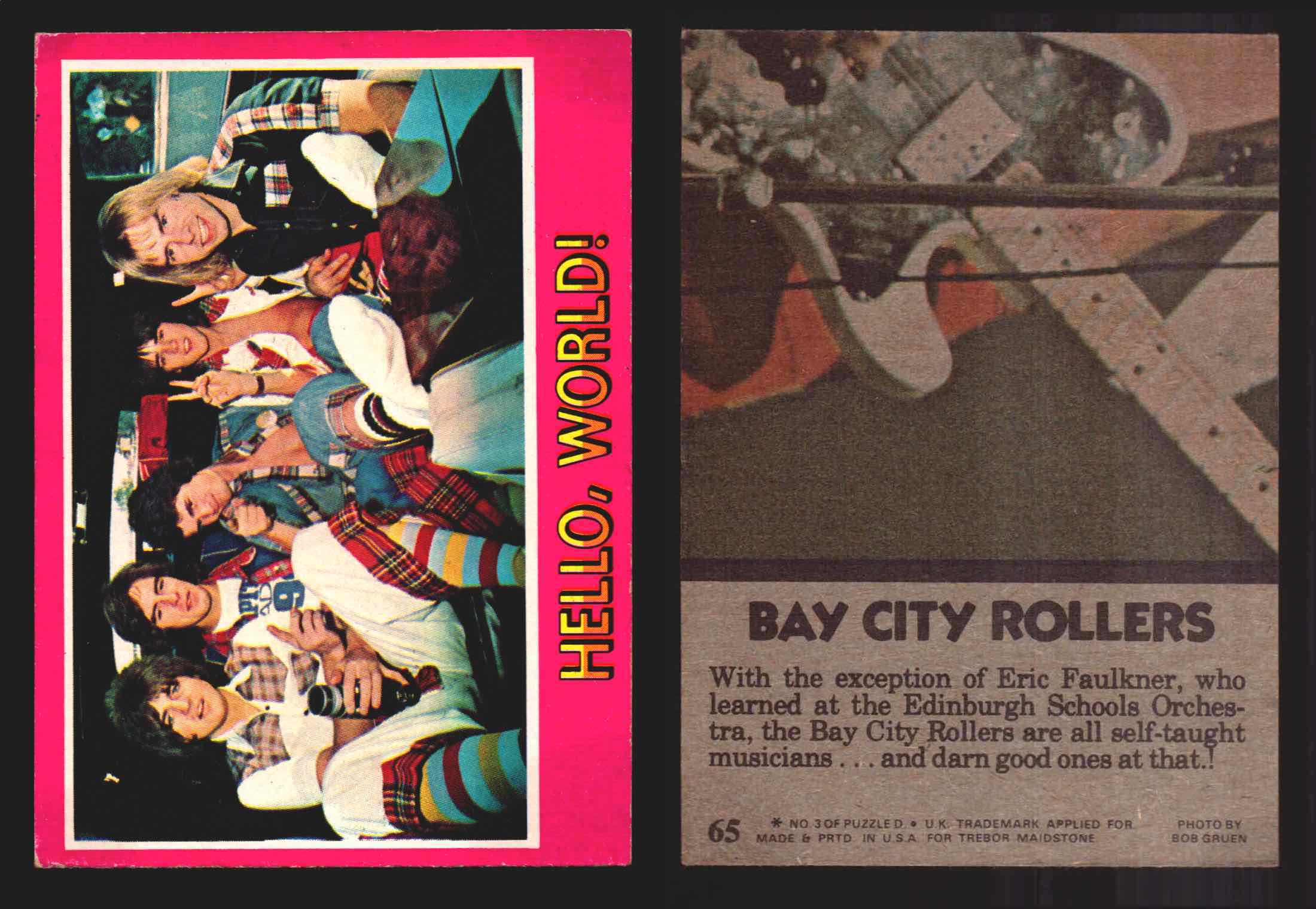 1975 Bay City Rollers Vintage Trading Cards You Pick Singles #1-66