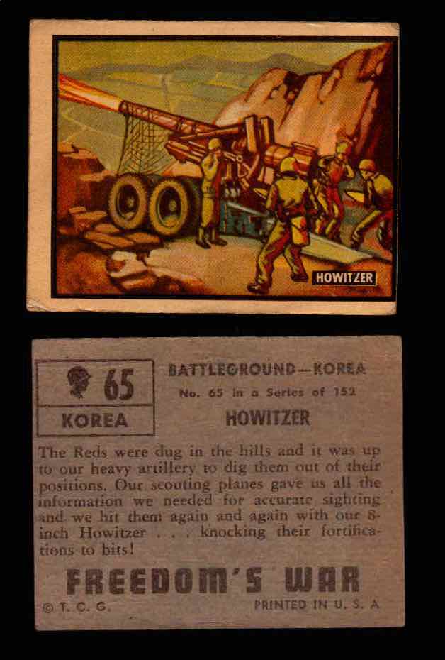 1950 Freedom's War Korea Topps Vintage Trading Cards You Pick Singles #1-100 #65  - TvMovieCards.com