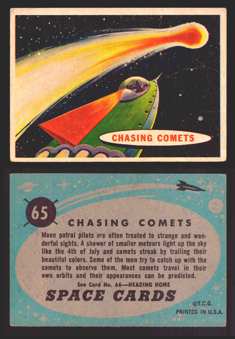 1957 Space Cards Topps Vintage Trading Cards #1-88 You Pick Singles 65   Chasing Comets  - TvMovieCards.com